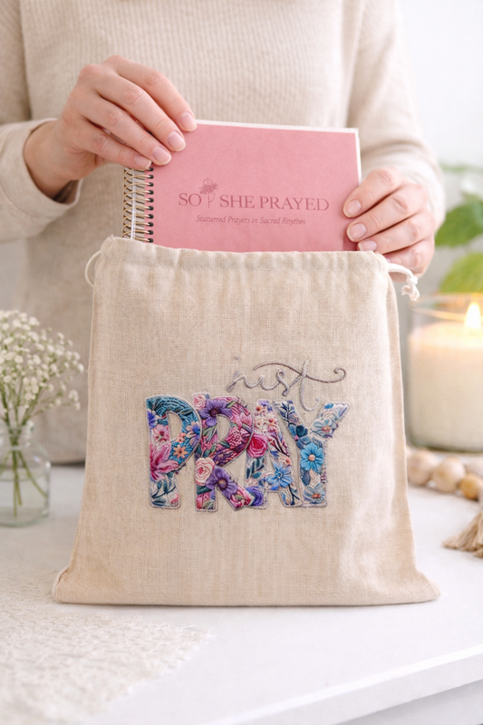 "Just Pray" Muslin Bag $10